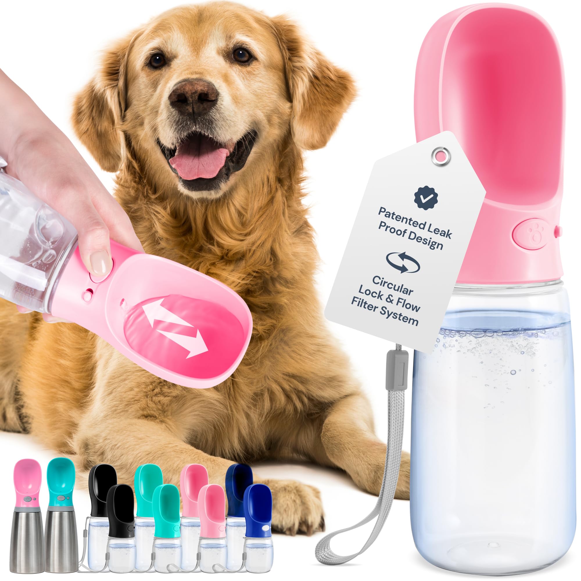 MalsiPree botella-agua-perros-portatil-19oz ideal para caminatas y paseos al aire libre