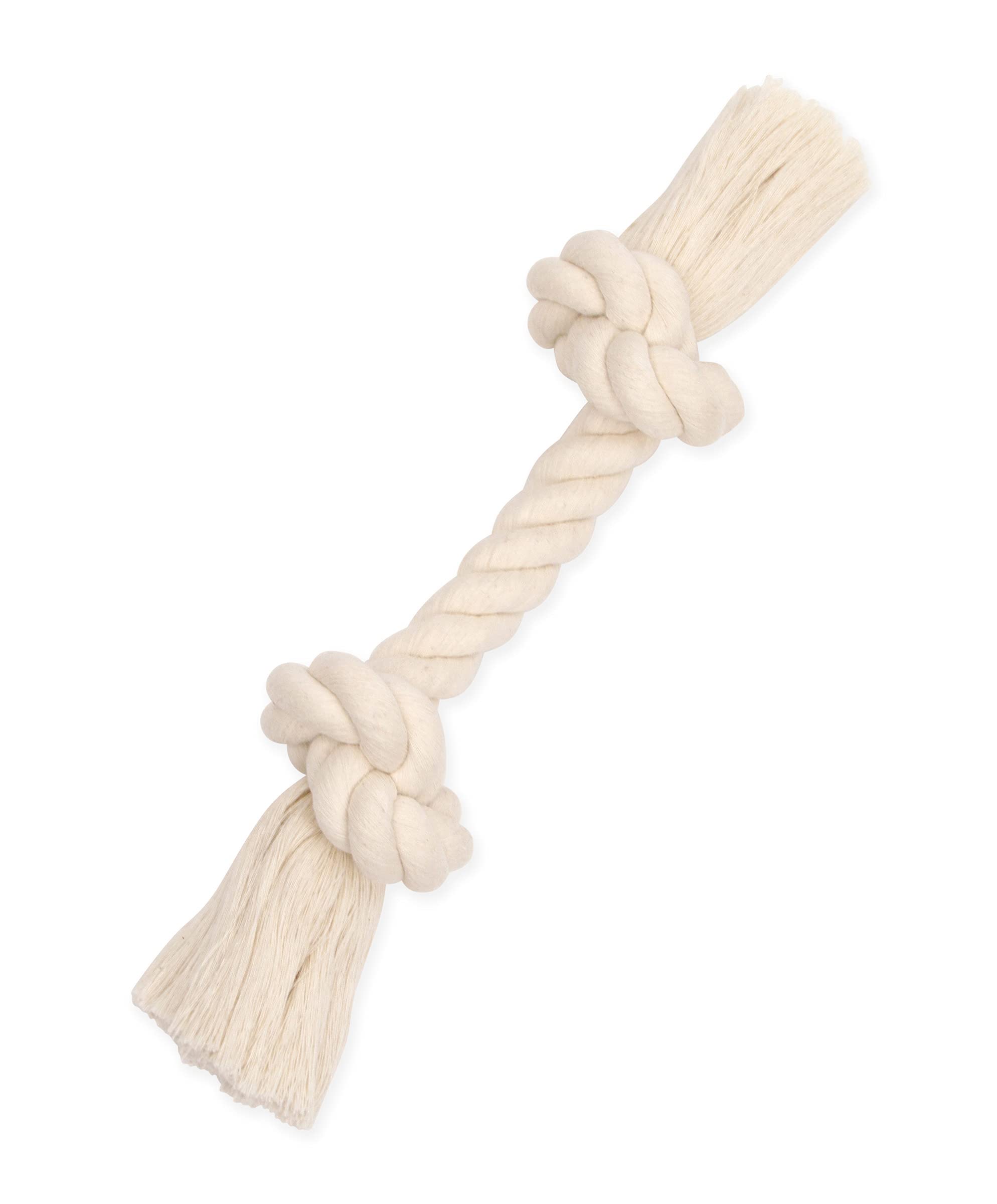 Mammoth Flossy Chews: cuerda blanca de 12 pulgadas para juego interactivo y limpieza dental.