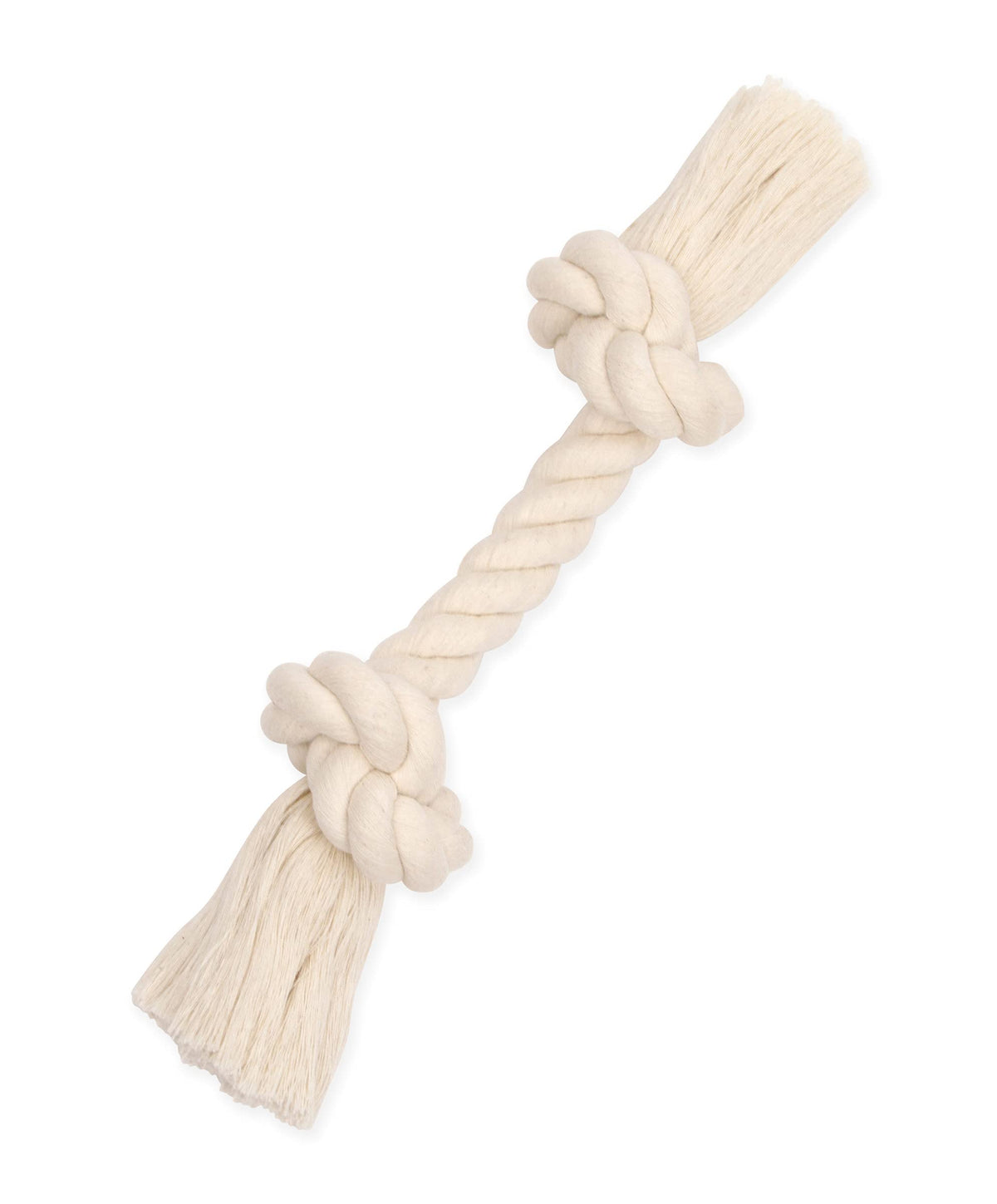 Mammoth Flossy Chews: cuerda blanca de 12 pulgadas para juego interactivo y limpieza dental.