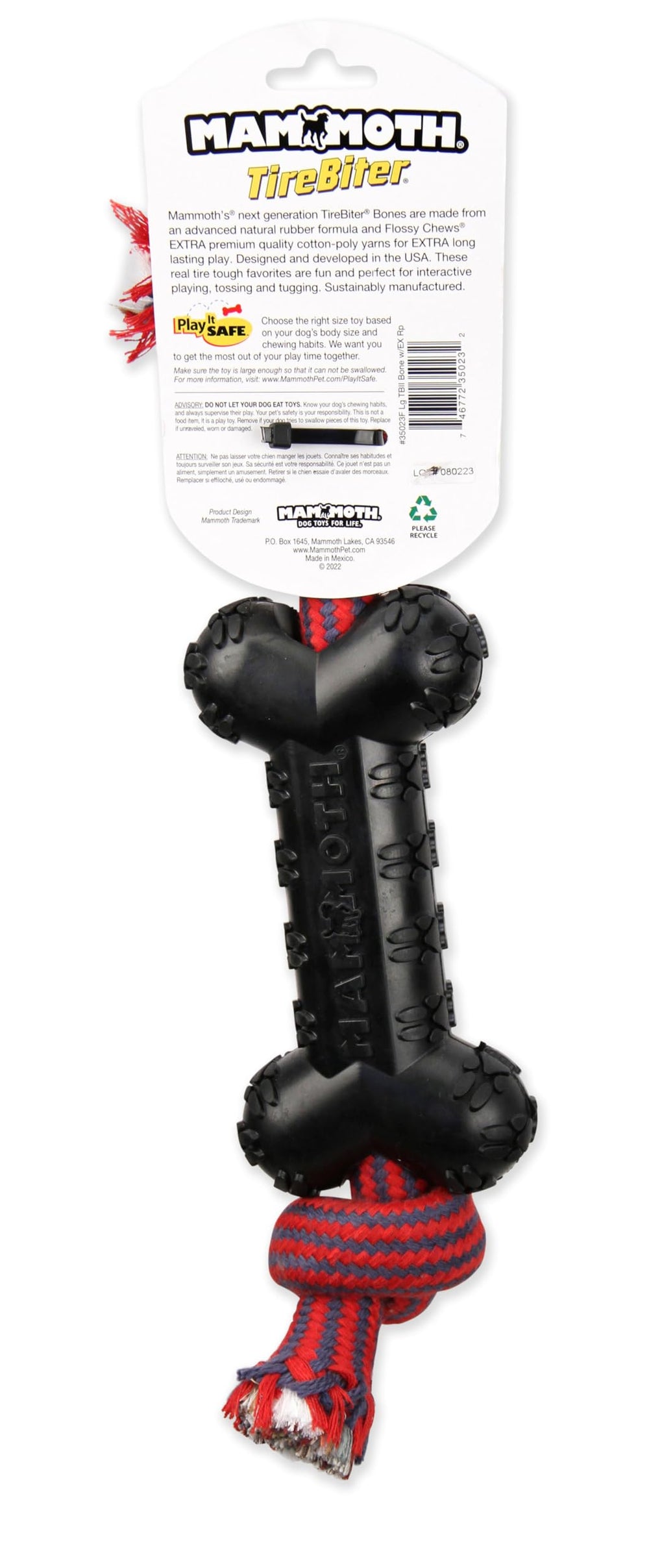 Mammoth TireBiterII: hueso grande de 15 pulgadas para perros grandes