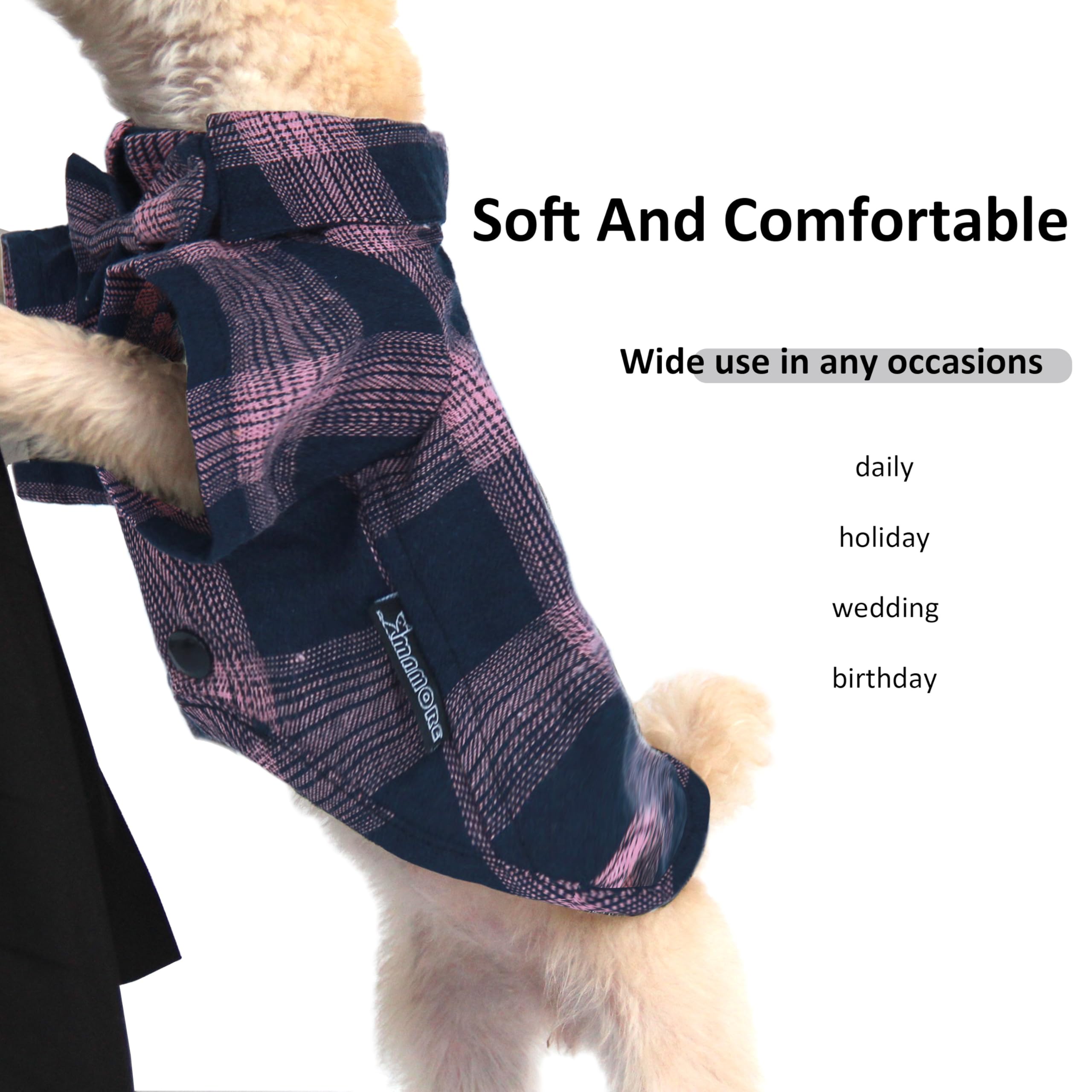 Mamore camisas para perros en cuadros, ideales para bodas y fiestas