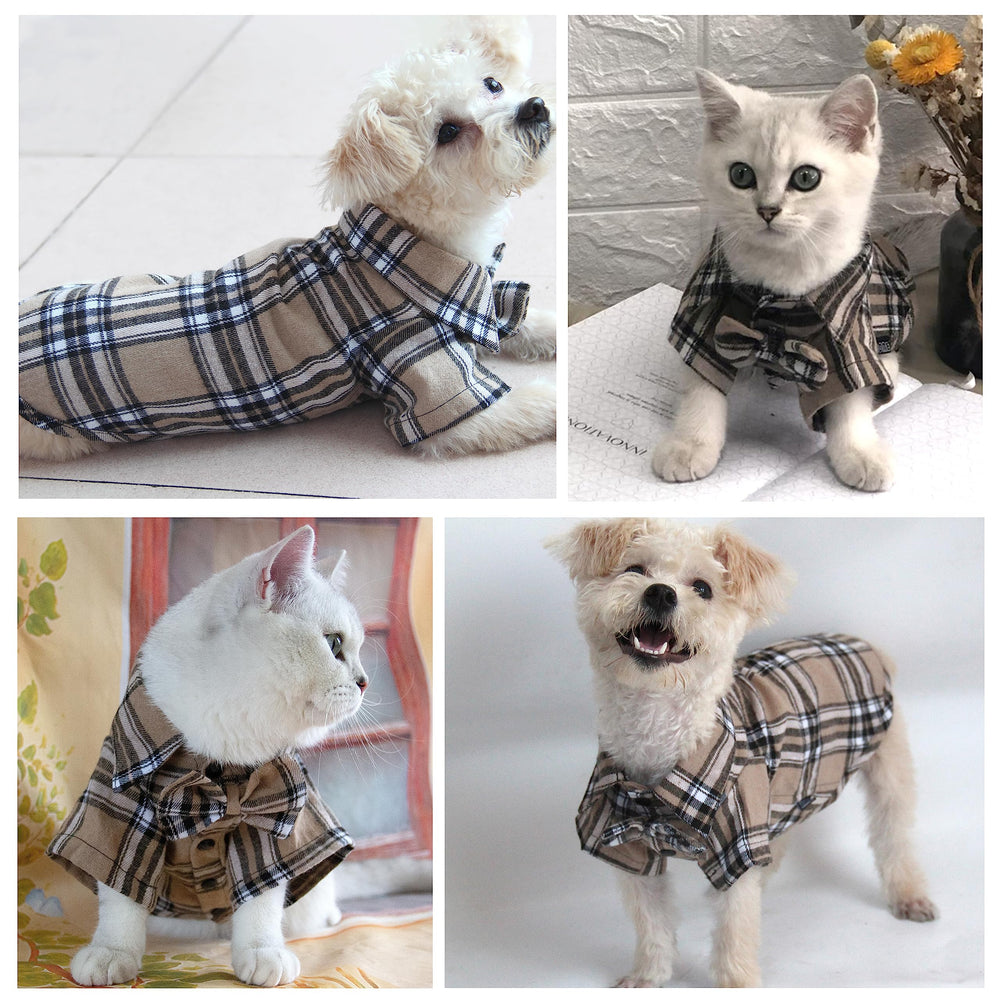 Camisa Mamore para perro, detalle de pajarita que realza el look.