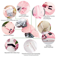 Capucha transparente de PVC Mamore protege la cabeza en la lluvia