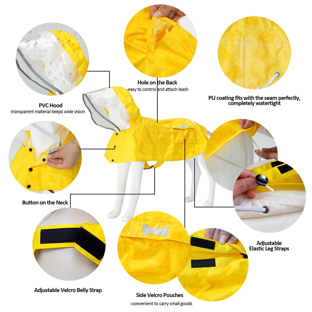 Mamore impermeable para perros con ajuste ventral cómodo y seguro