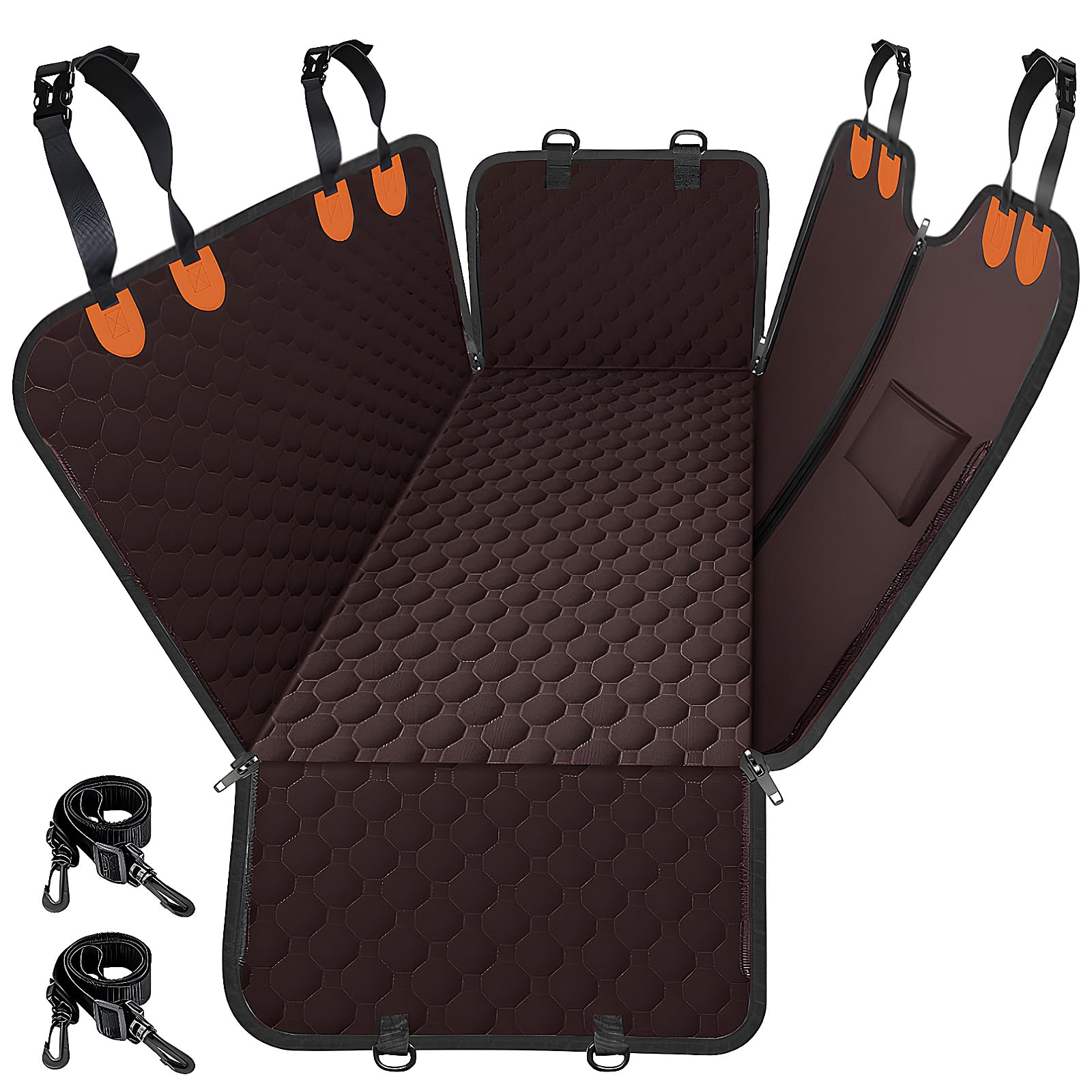 Mancro cobertor de asiento trasero para perros impermeable 600D protege contra derrames y rasguños