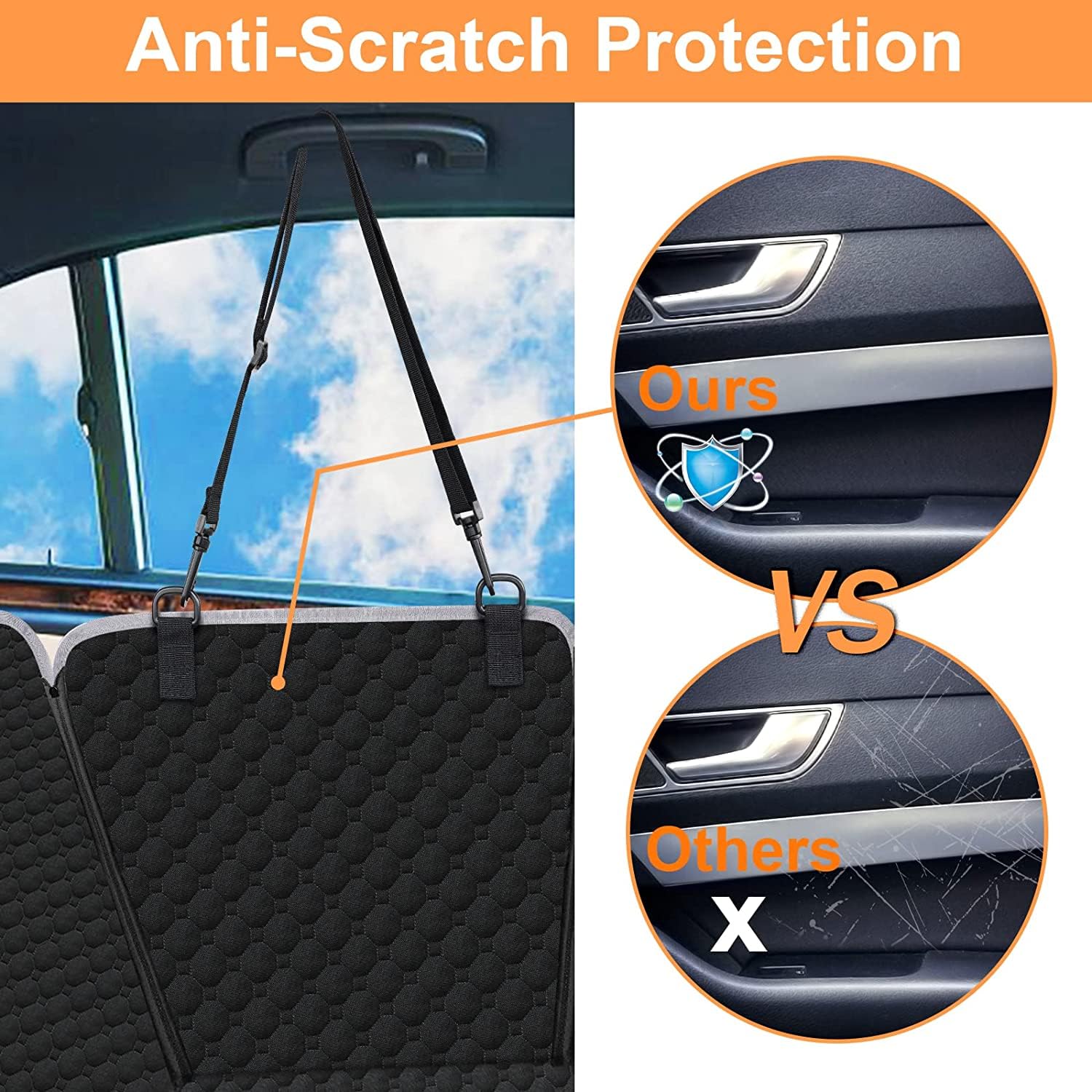 Mancro 4en1 funda multifuncional para coche, hamaca, respaldo de maletero o esterilla.