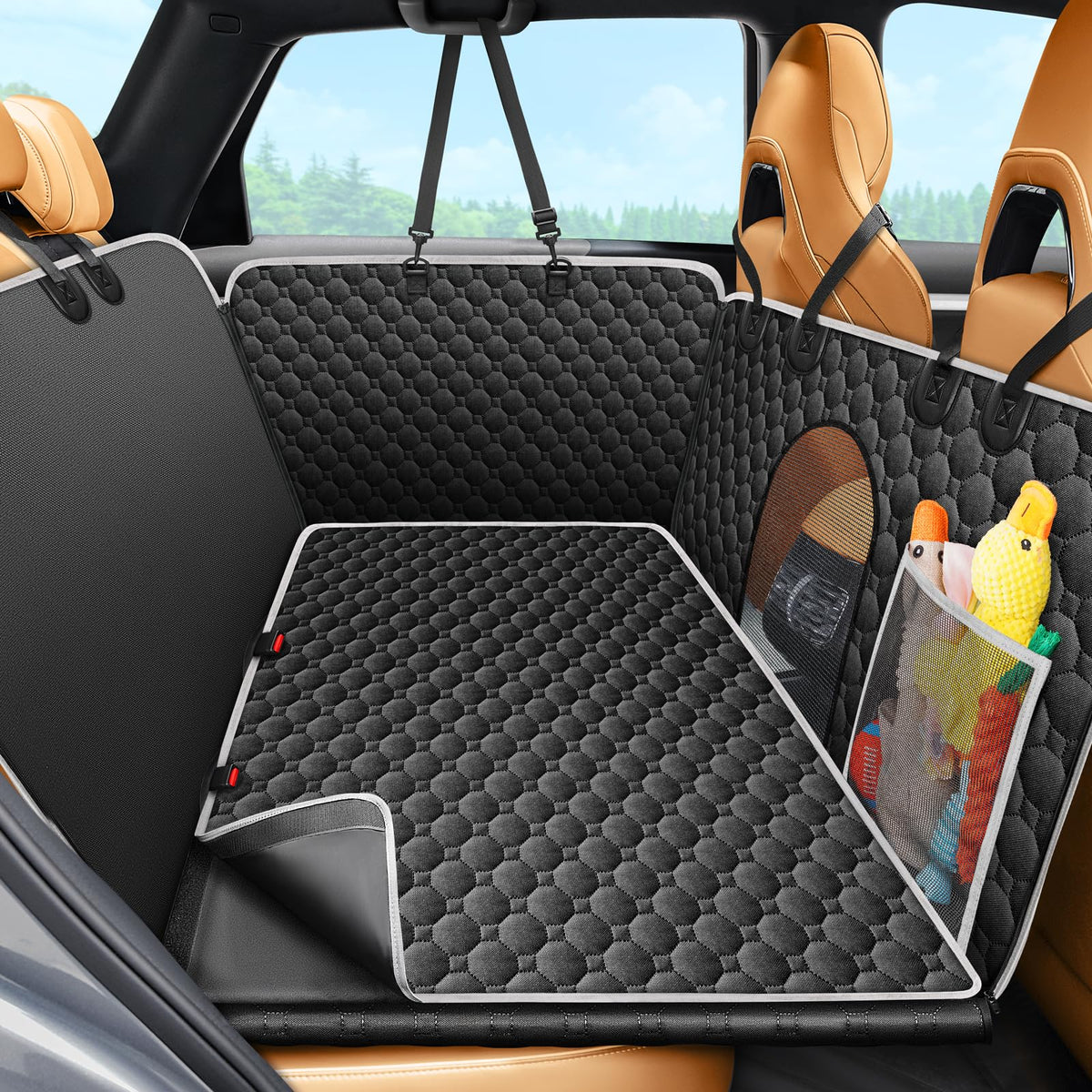 Mancro extensor de asiento trasero para perros con base dura y soporte estable