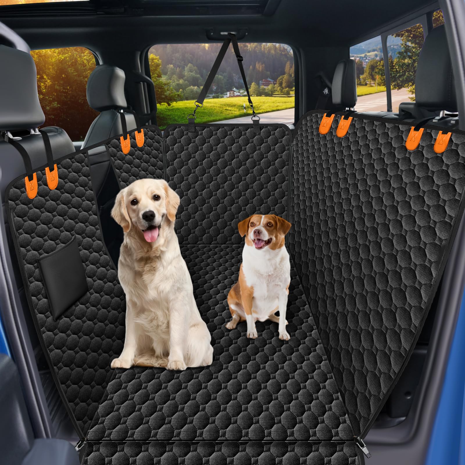 Mancro Hamaca para perro en asiento trasero de camión, protege el interior.