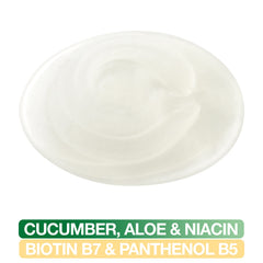 Etiqueta de ingredientes naturales: argán, coco e hialuronato en Mane 'n Tail