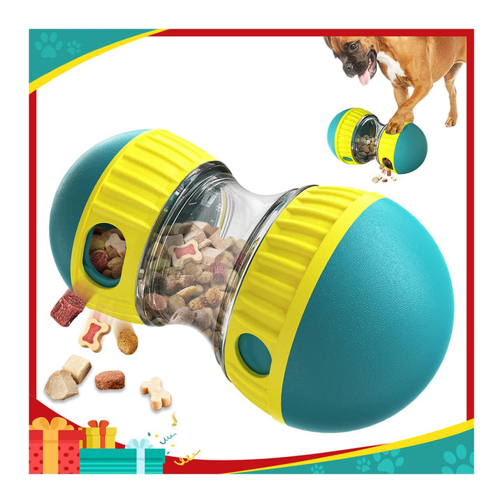 Mankoda bola dispensadora de alimento verde, fomenta comer despacio y juego.