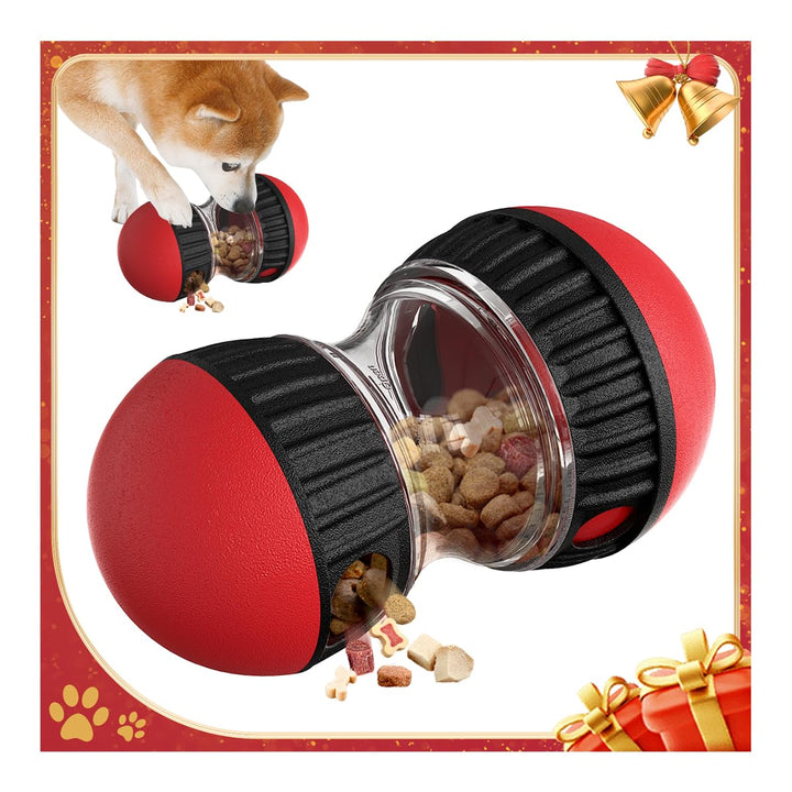 Mankoda bola rodante rompecabezas para perro, estimula juego activo y recompensa con golosinas.