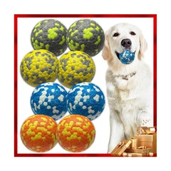 Pelotas Mankoda de 8 piezas en colores vibrantes para perros activos.