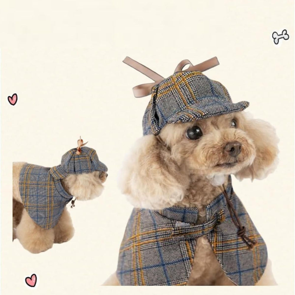 MANON ROSA disfraz de perro con capa de invierno y gorra para calidez