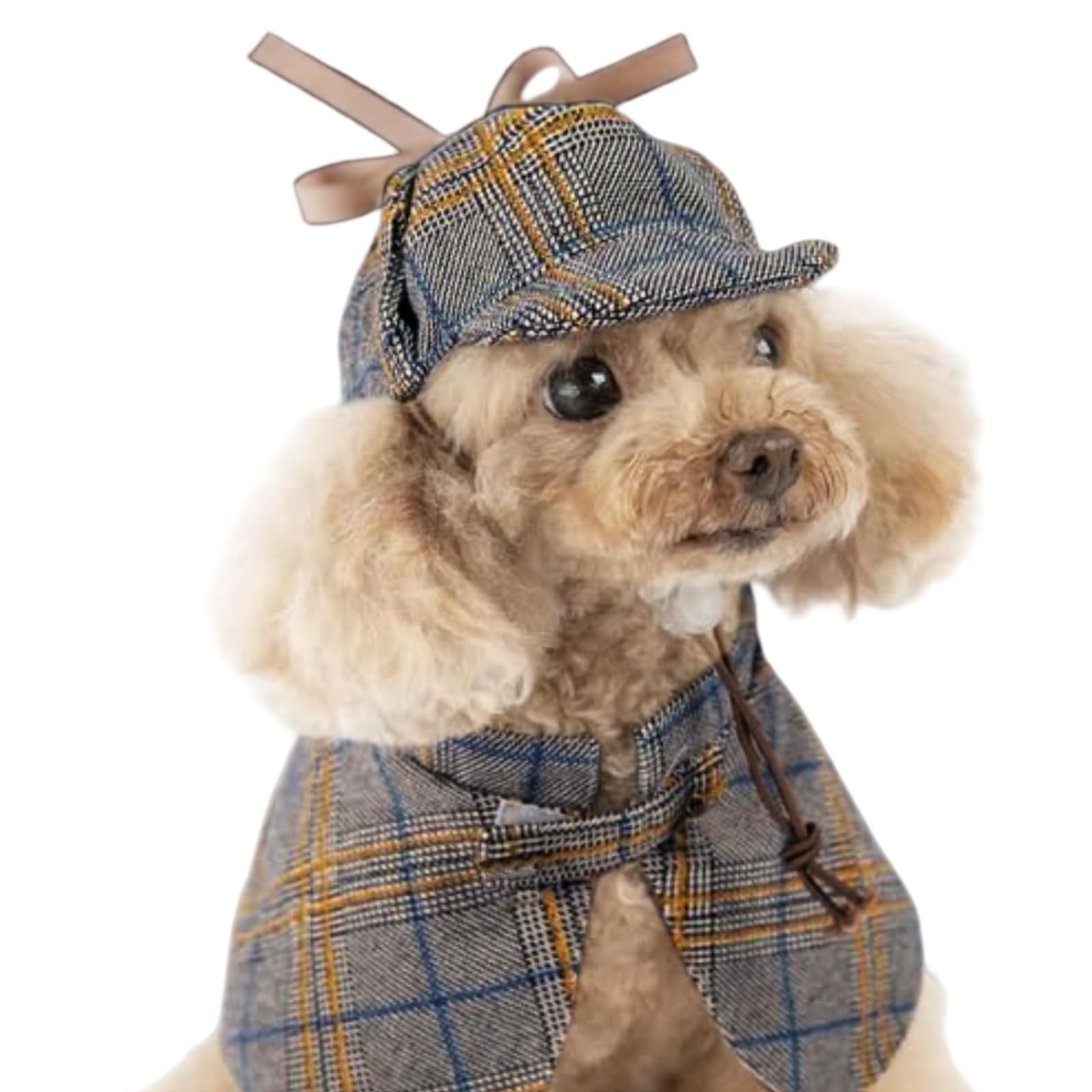 MANON ROSA disfraz de perro detective con capa para Noche de Brujas y cosplay seguro