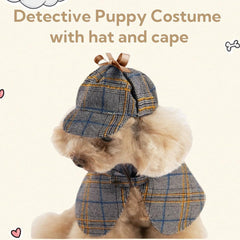 MANON ROSA sombrero de detective para perro, ideal para fiestas