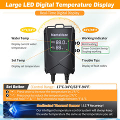 MantaMaze 800W con sistema de seguridad y fijación por ventosas.