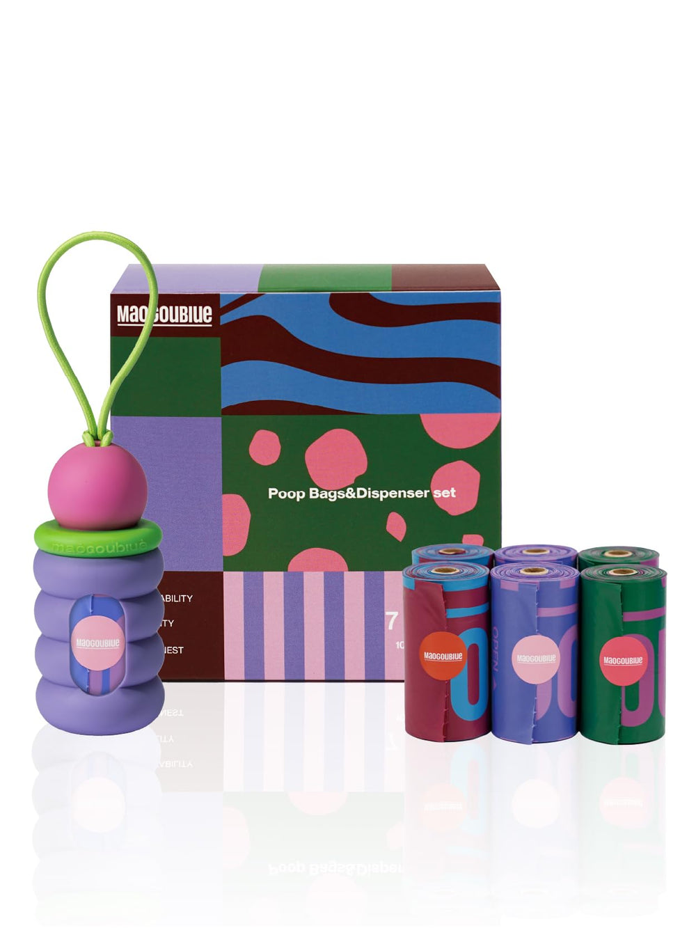 Dispensador Maogoublue con diseño pastel para paseos divertidos