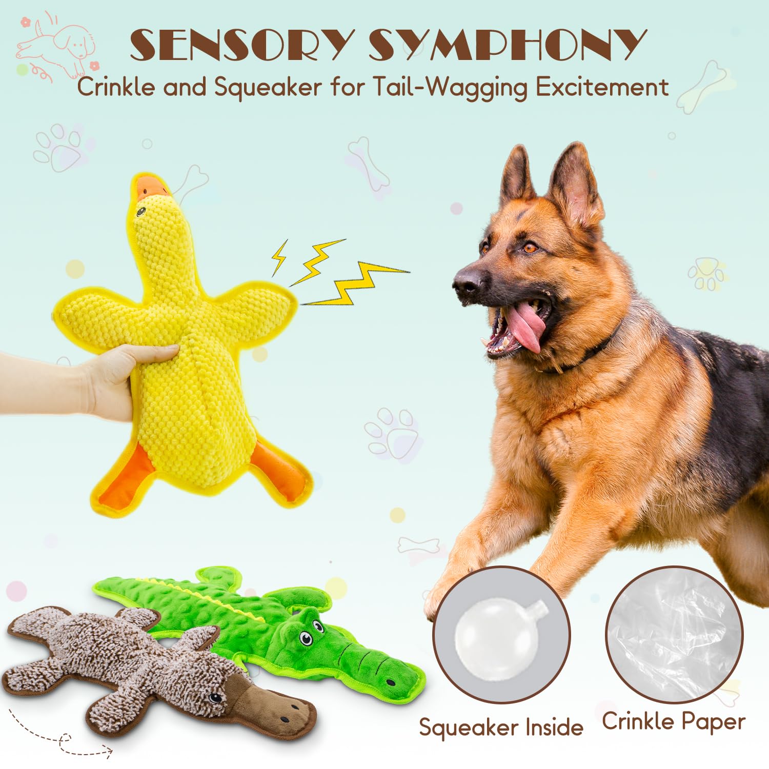 MAOOOOB Juguete peluche duradero apto para perros pequeños