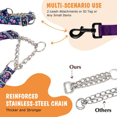 MAOWUWUJOZ collar de entrenamiento martingale, diseño resistente para perros que tiran durante paseos.