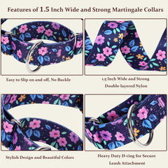 Collar martingale MAOWUWUJOZ para entrenamiento suave y control durante paseos.