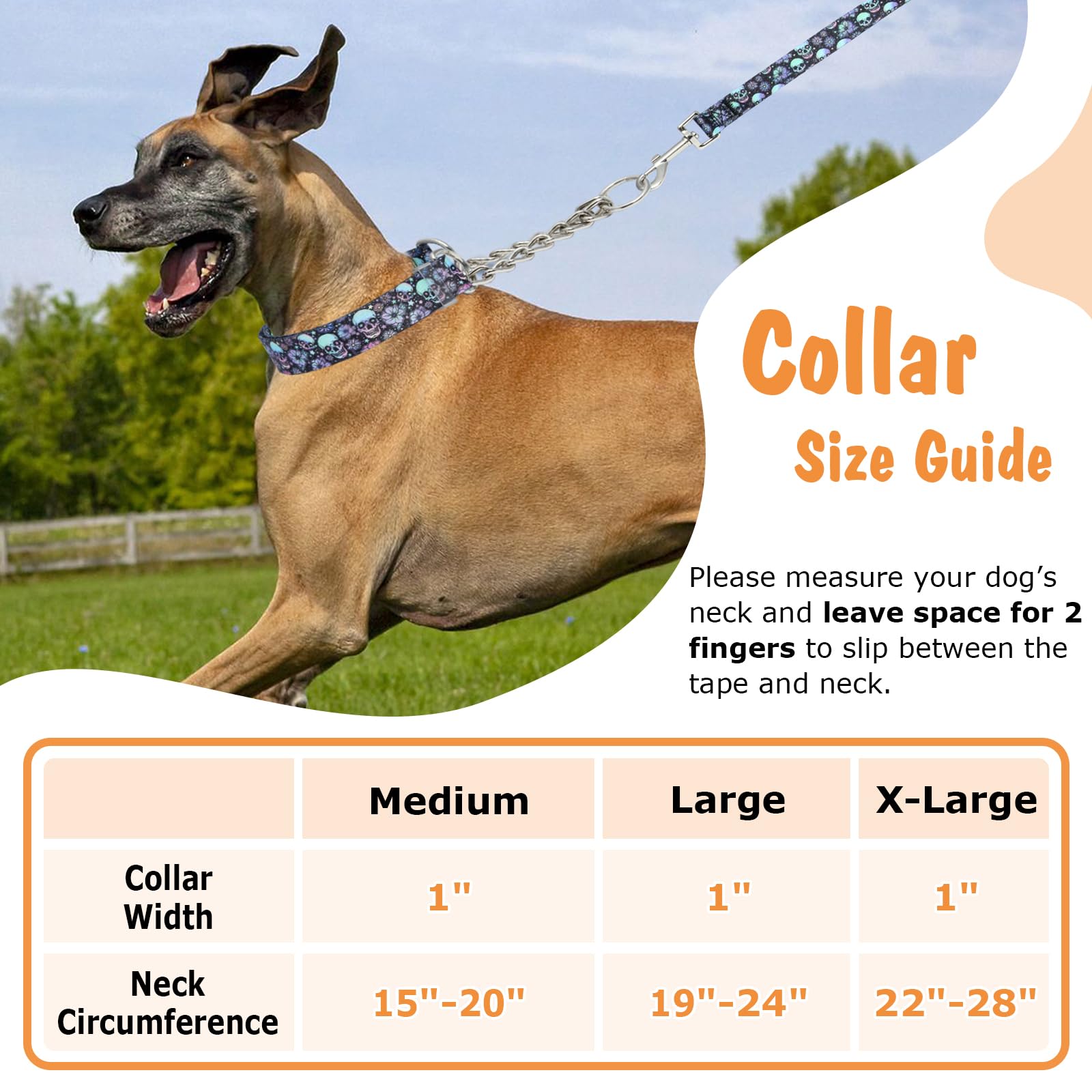 MAOWUWUJOZ collar martingale extra grande, ajuste cómodo y seguro para perros grandes.