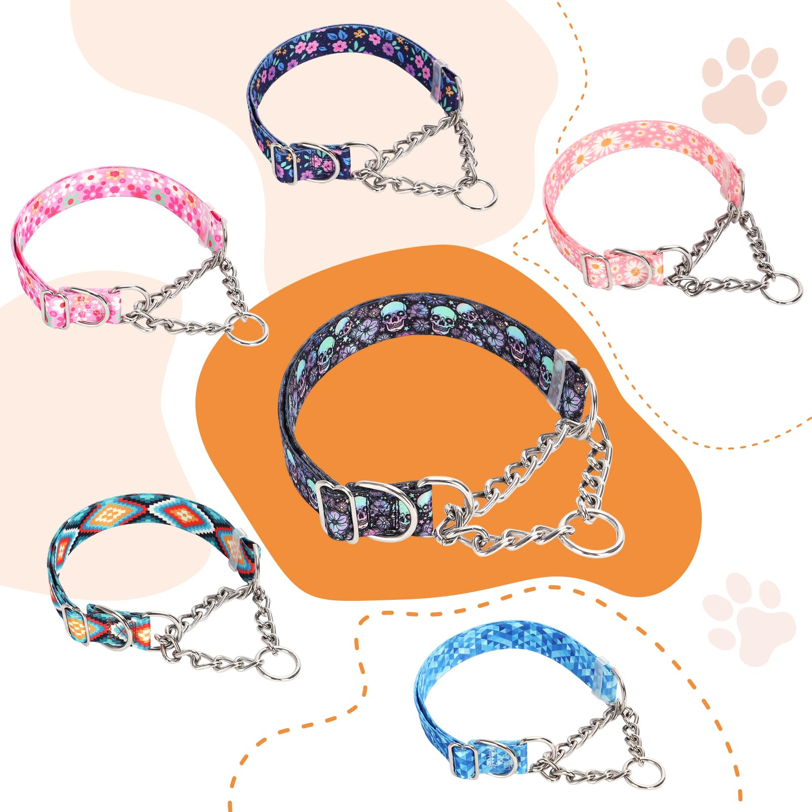 MAOWUWUJOZ collar floral morado para perros femeninos, uso diario seguro y cómodo.
