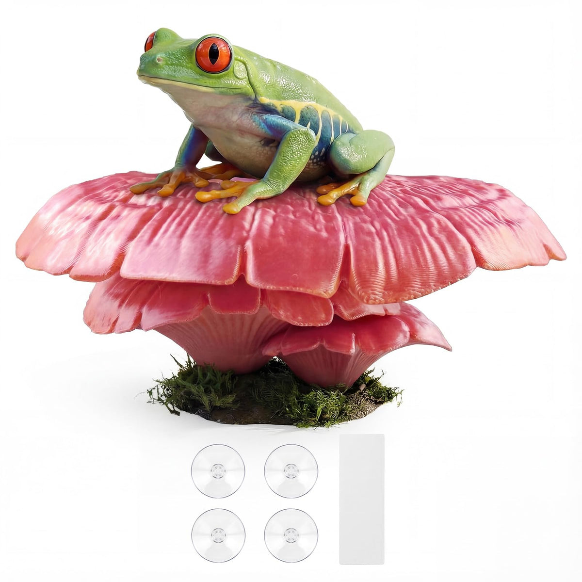 Maozyiltle seta decorativa para terrario hongo encantado, embellece el hábitat