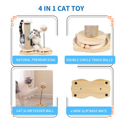 Marchul bolas colgantes para gatos, entretenimiento multisensorial para juego y caza suave