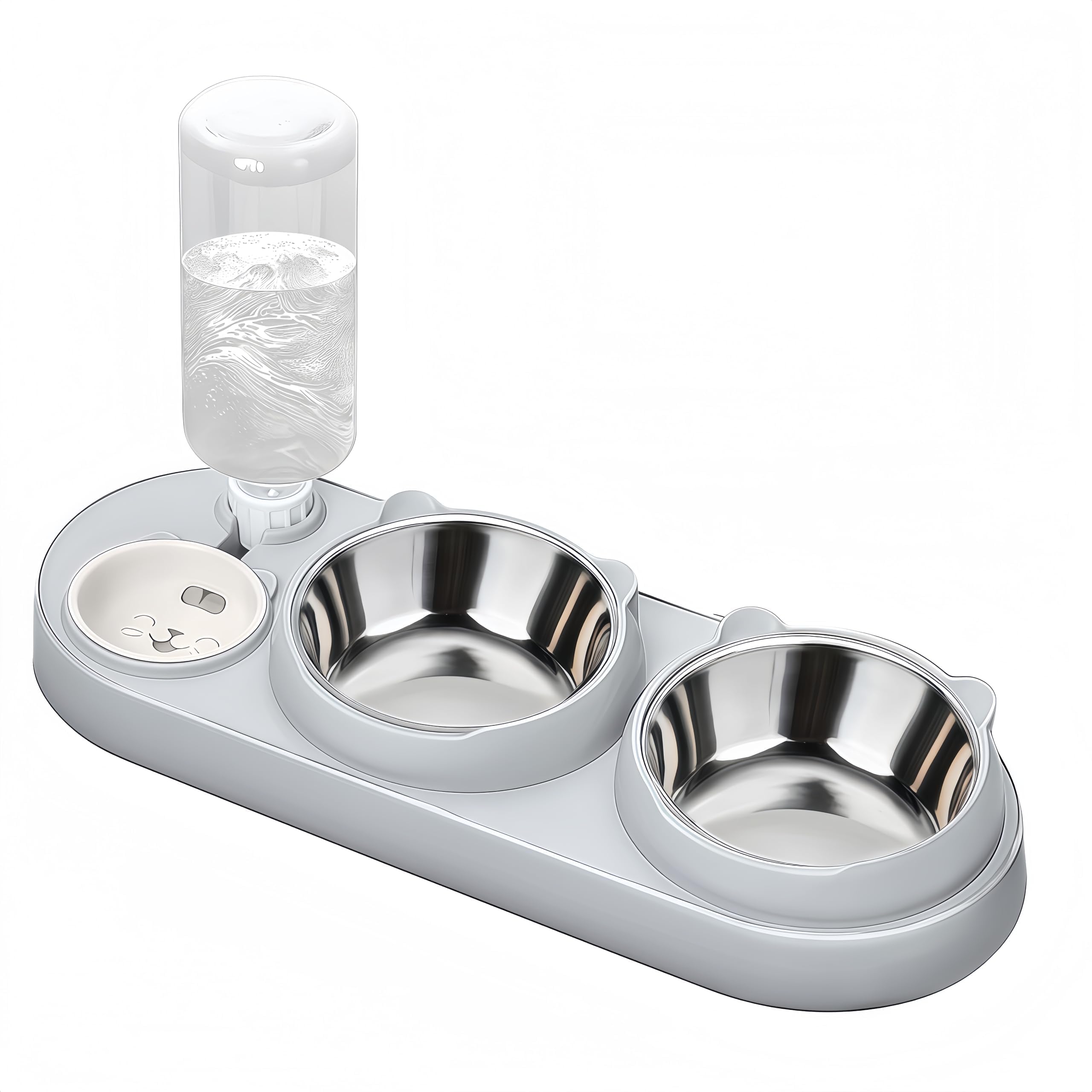 Marchul tazón gato 3en1 orejas: cuenco ergonómico para comer cómodo.