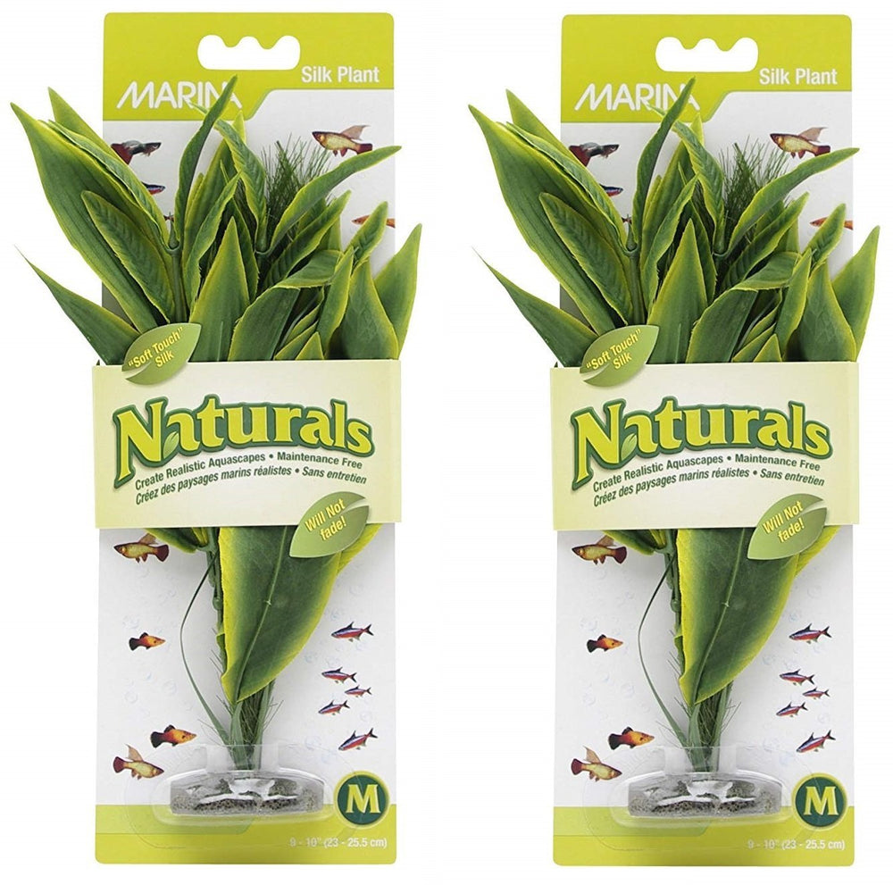 Marina Naturals Dracena Silk planta media: decoración segura para acuarios y color duradero.