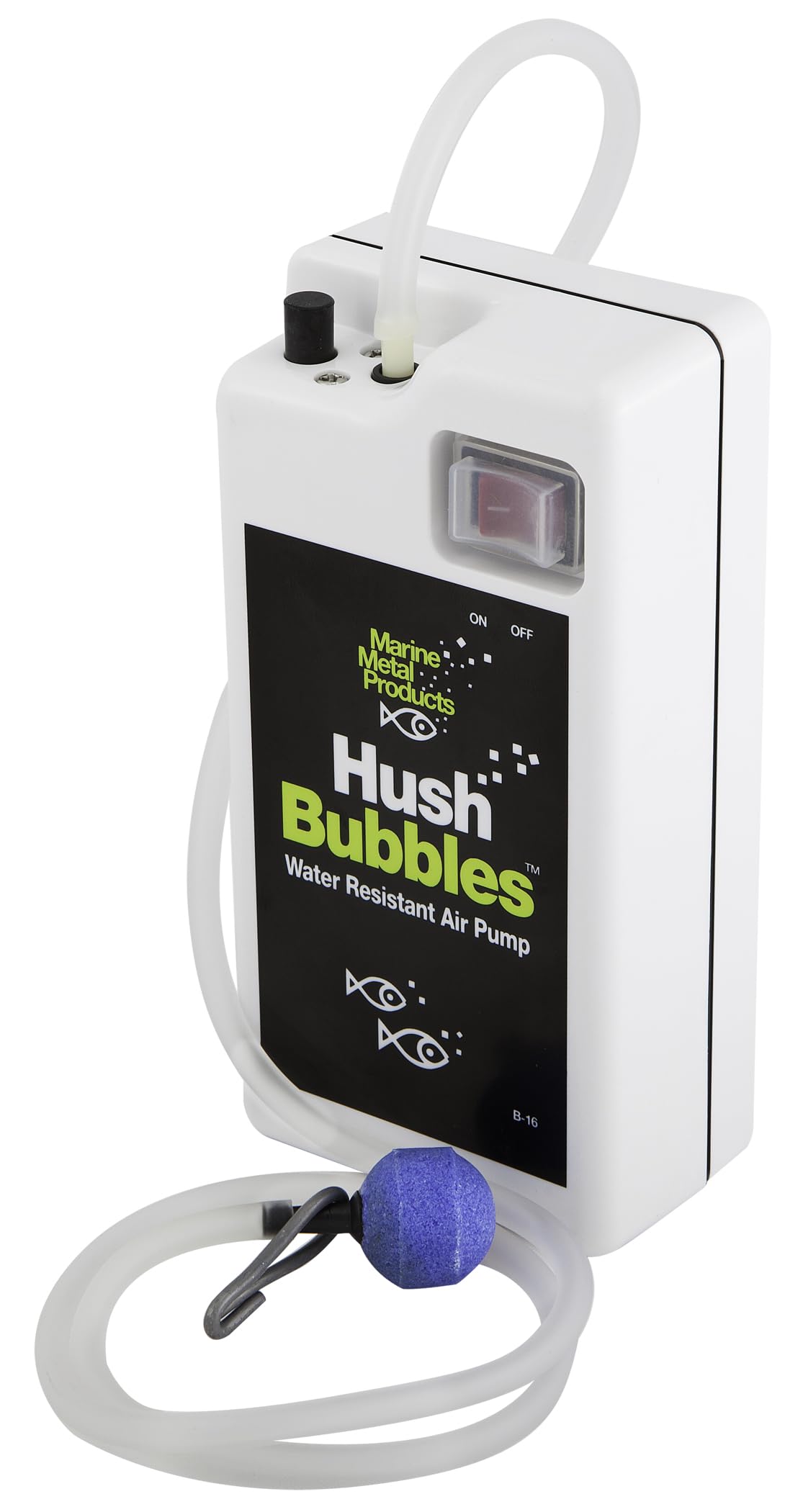 Marine Metal Hush Bubbles: aerador de cebo vivo que mantiene oxígeno en la cubeta