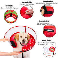 Ajuste seguro con correa interna, evita deslizamientos del collar inflable