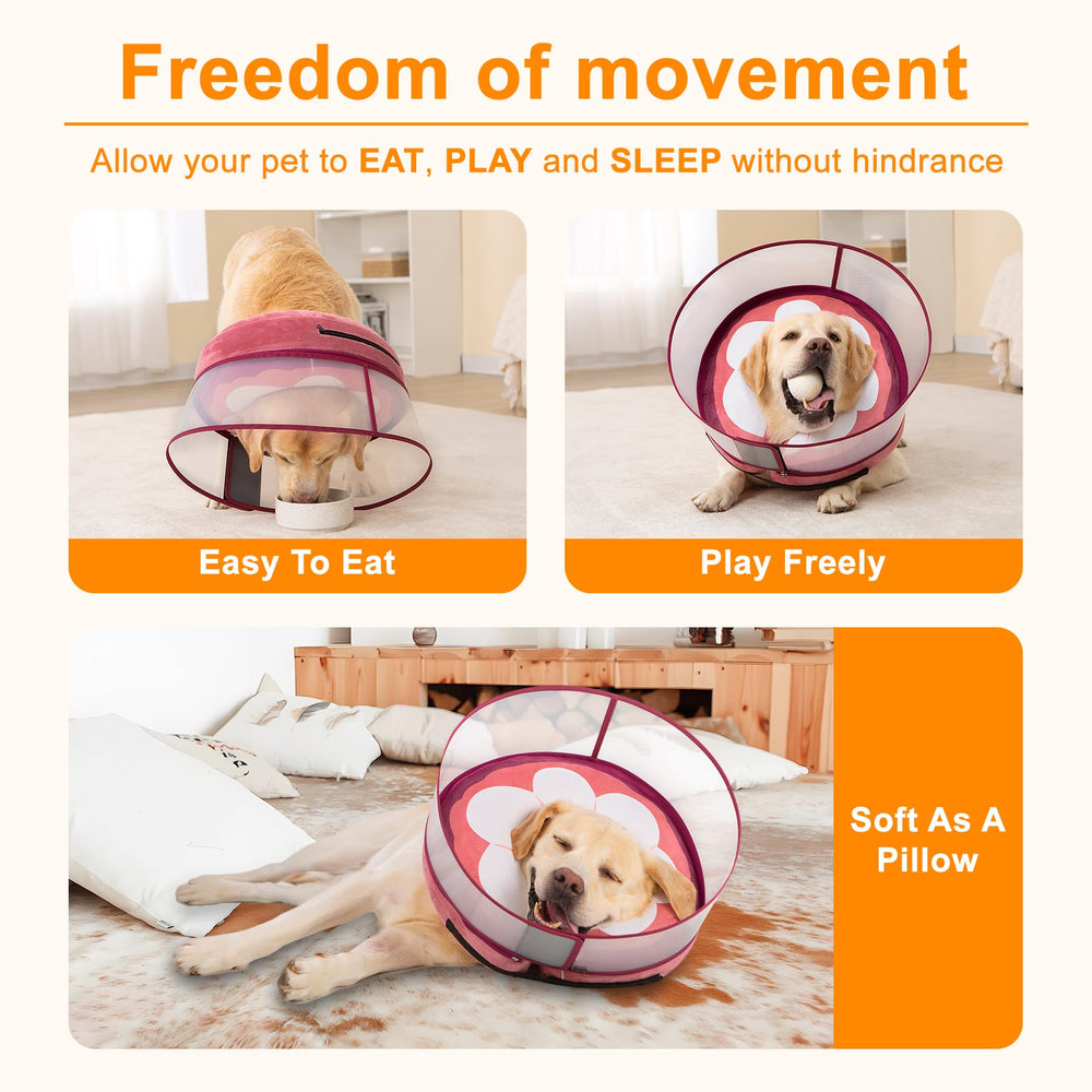 Mariyago collar inflable Mangostán mediano, diseño ligero para descanso del perro