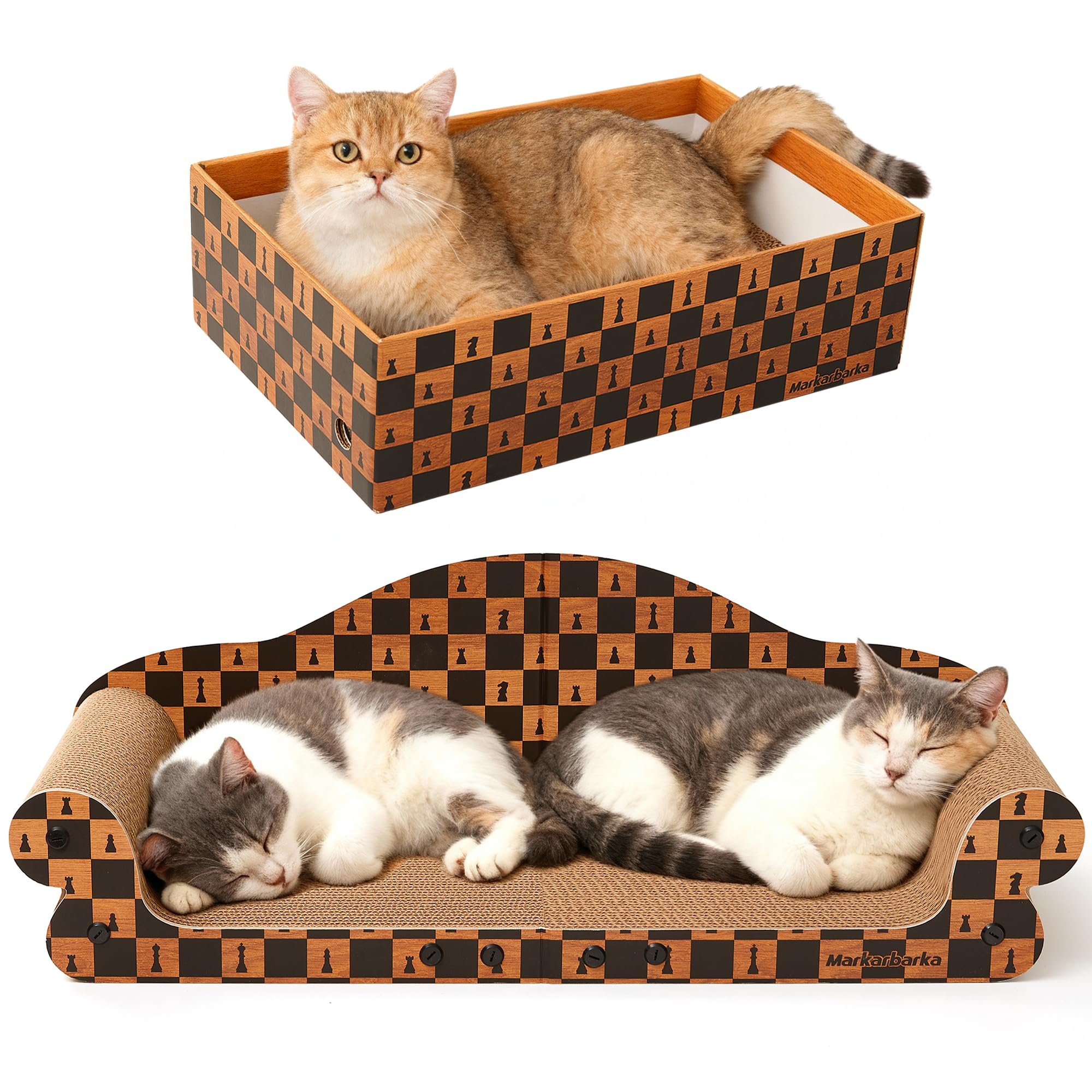 Markarbarka sillon-rascador-gato extragrande ideal para dos felinos
