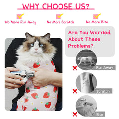 Marnonsis Cat Wrap autoadhesivo para aseo, sesiones silenciosas y sin estrés.