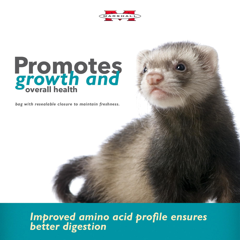 Marshall Pet Products Select Chicken Ferret Diet sabor-delicioso, anima a comer con gusto.