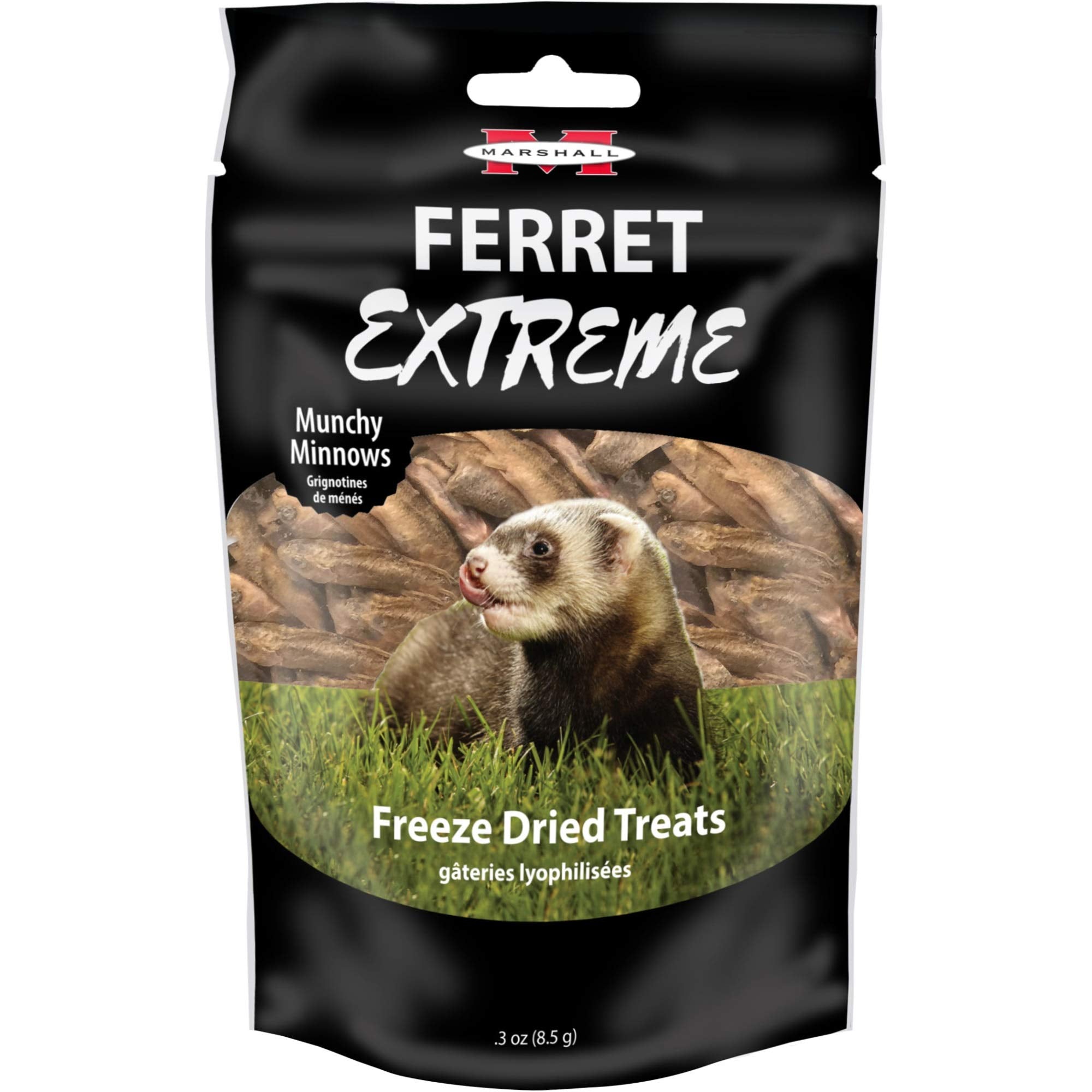 Marshall Ferret Extreme: snack con proteína de pececillo para una dieta genética natural