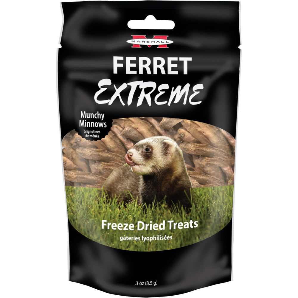Marshall Ferret Extreme: snack con proteína de pececillo para una dieta genética natural