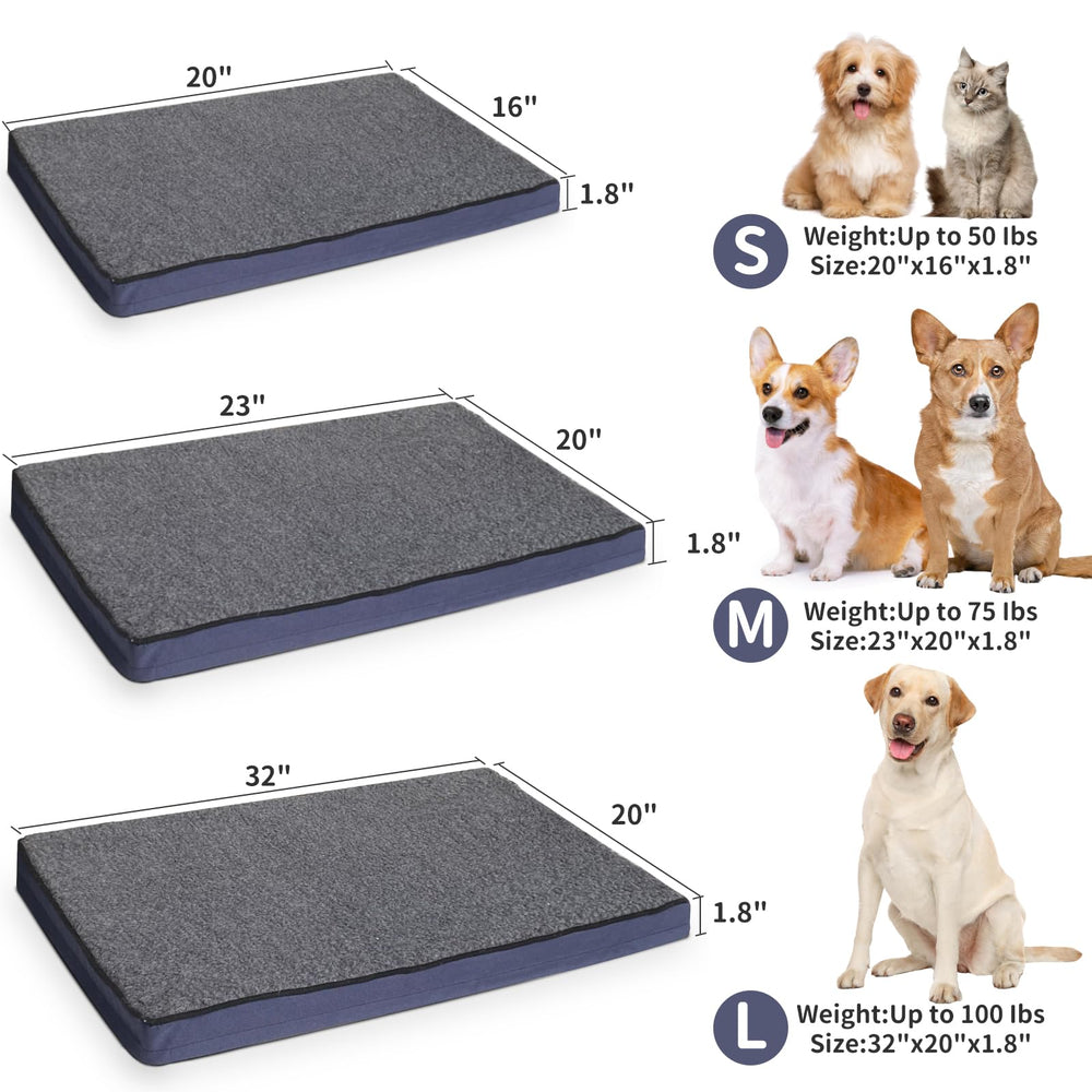 MARUNDA cama exterior para perros y gatos, espuma memoria para descanso cómodo.