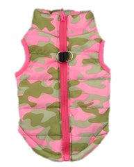 Chaleco MaruPet para perro pequeño en color rosado, protección cálida contra el frío y el viento.