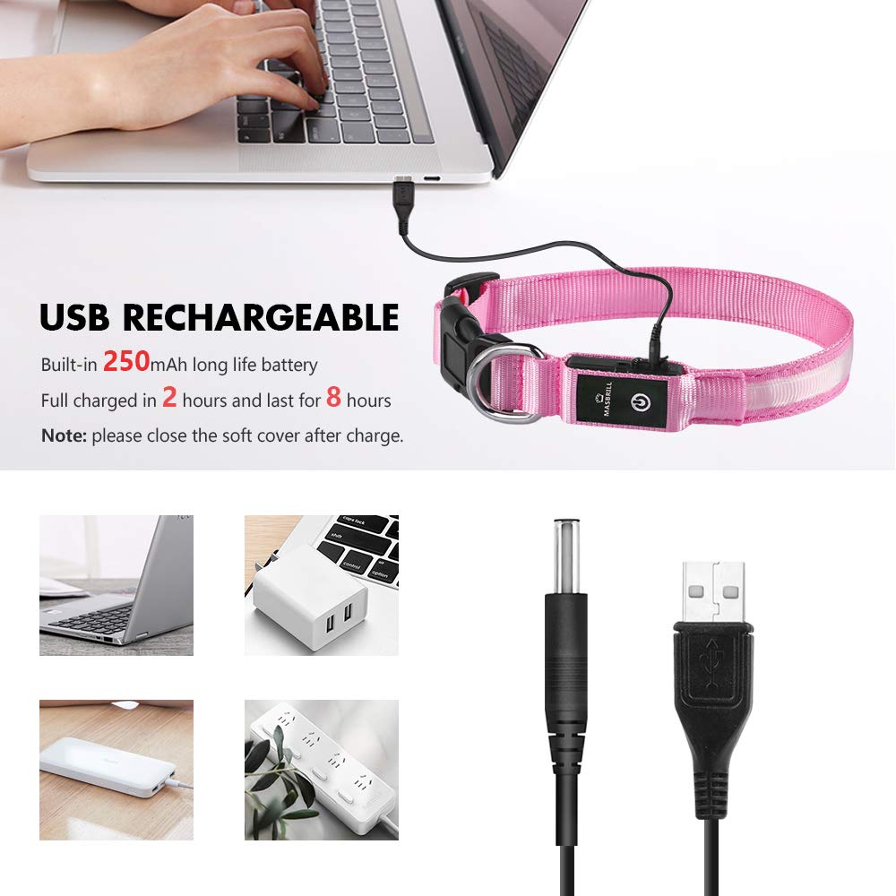 MASBRILL collar carga USB evita baterías desechables