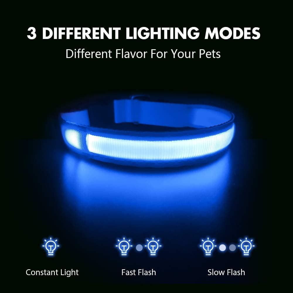 MASBRILL collar con luz, resistente al agua para uso diario