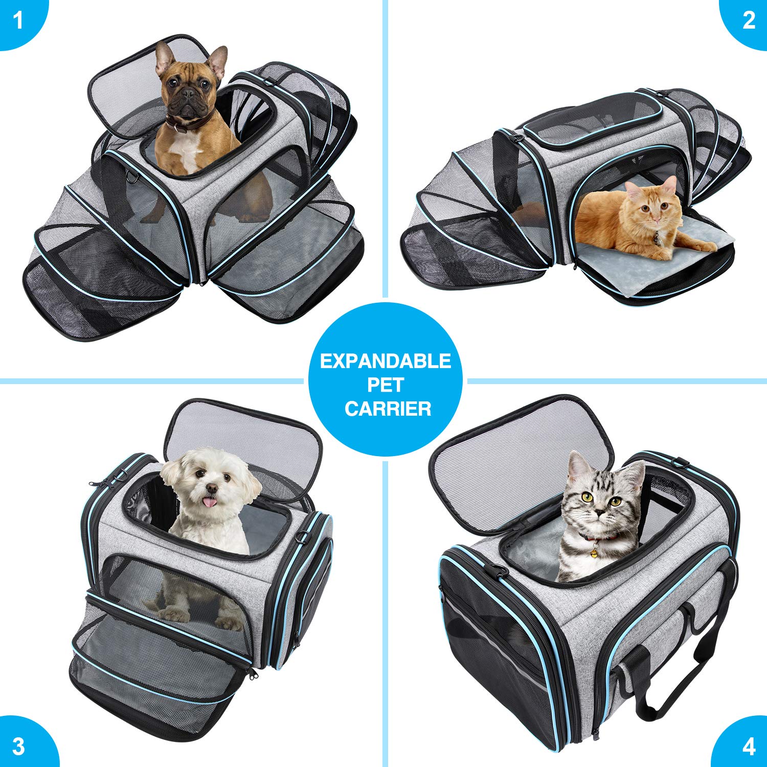 MASKEYON porta-mascotas banda reflectante para visibilidad nocturna