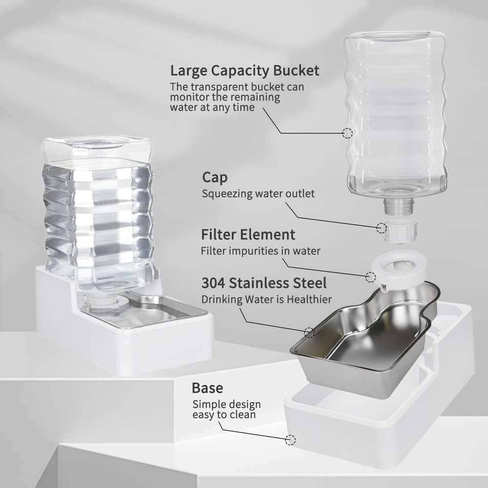 MASOCAT dispensador con bol de acero inoxidable, higiene y durabilidad.