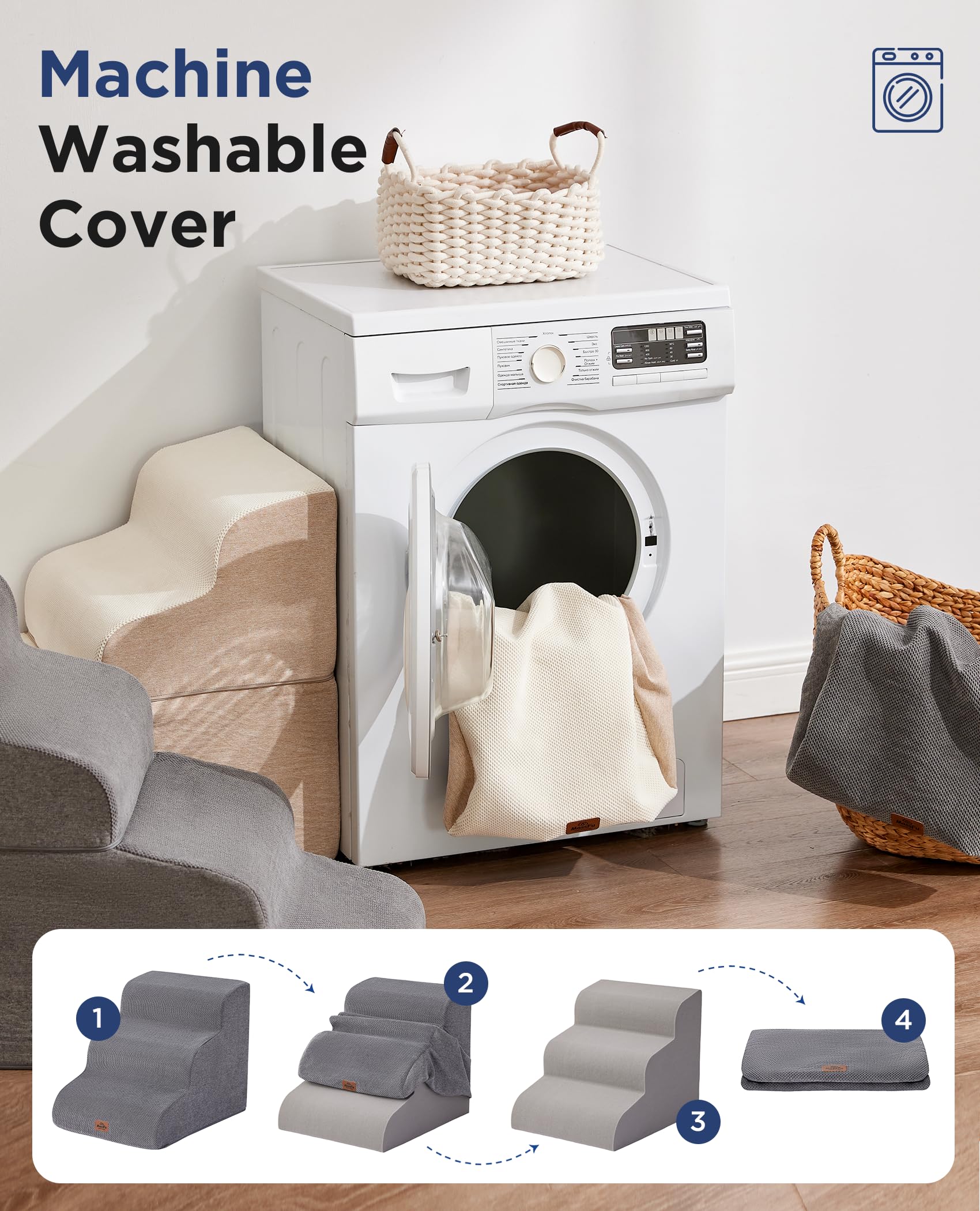 Opciones de altura 3-5 pasos para adaptar a tu mueble.