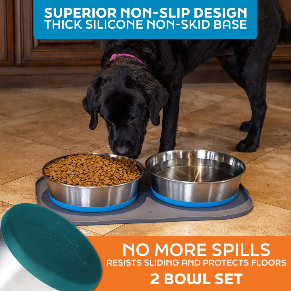 Master Pet Supply tazones aptos para lavavajillas de acero.