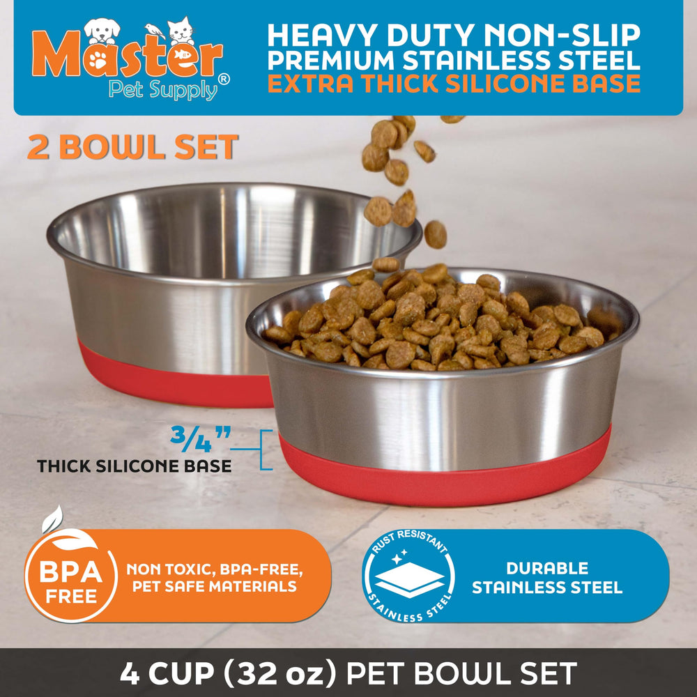 Base de silicona antideslizante en comedero Master Pet Supply para suelos protegidos