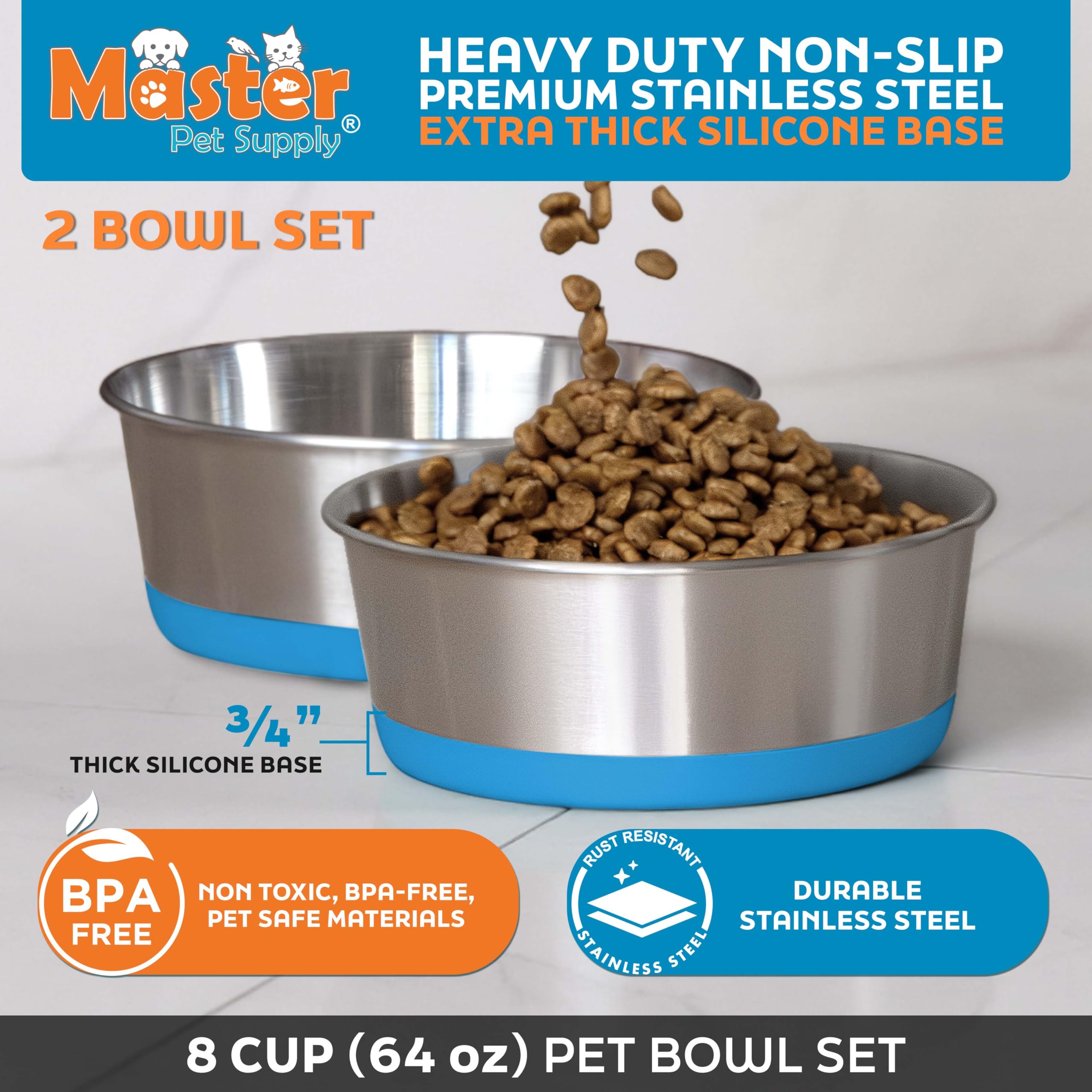 Base de silicona antideslizante Master Pet Supply evita deslizamientos.