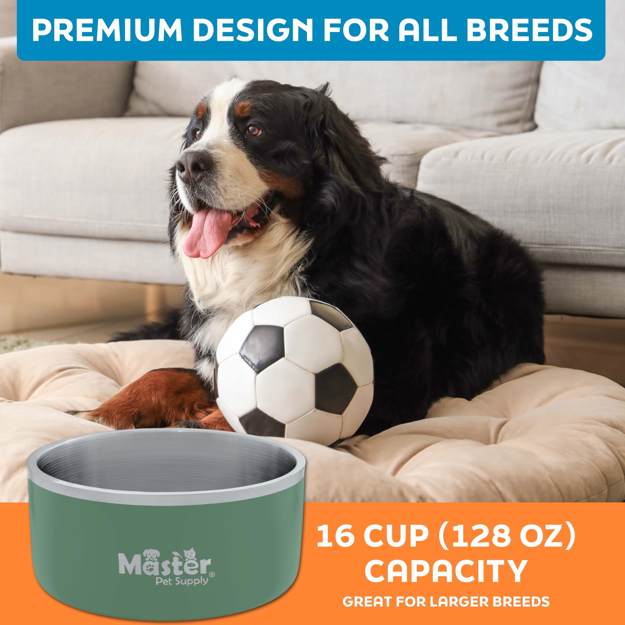 Bebedero de 128 oz para mascotas Master Pet Supply, gran capacidad.