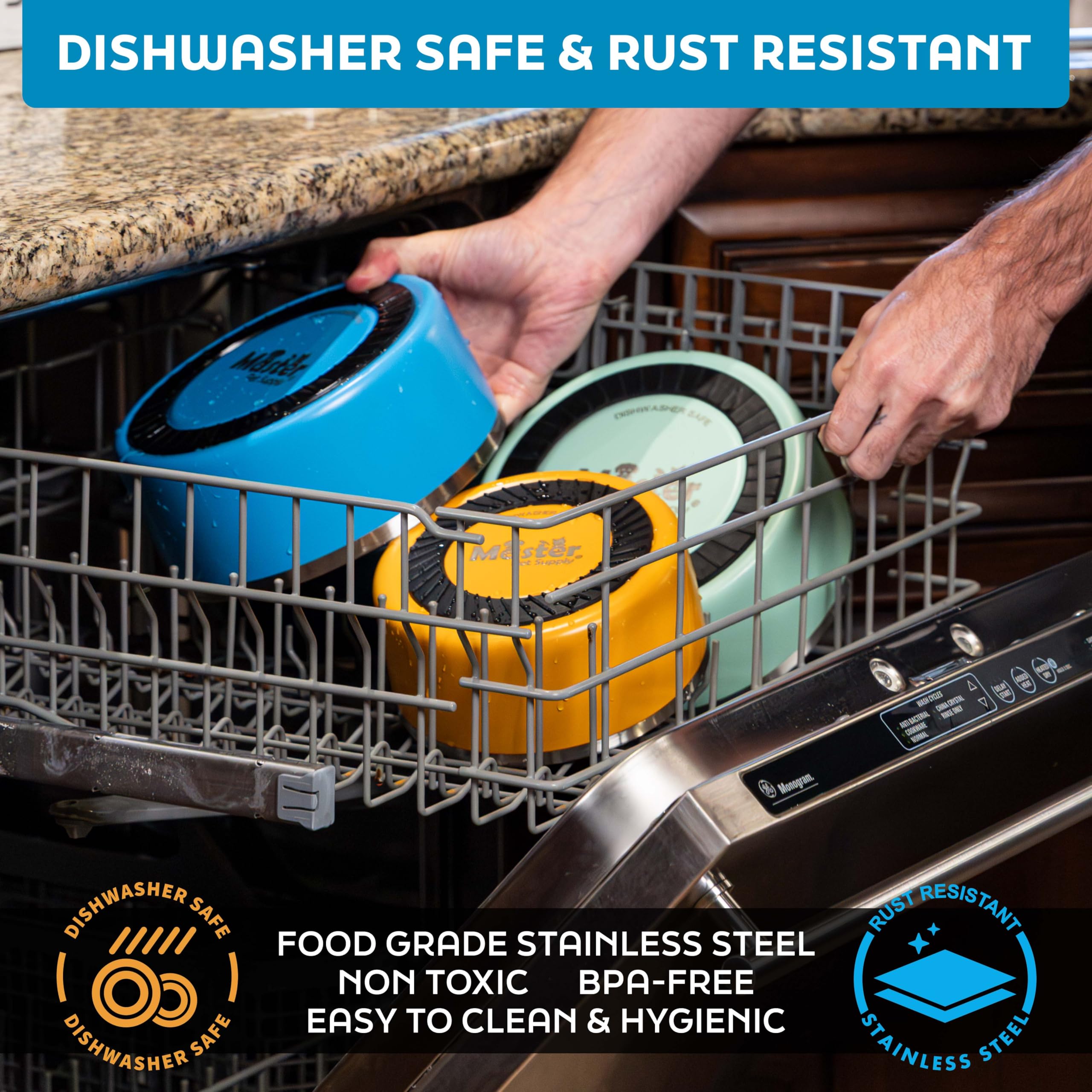 Master Pet Supply bol resistente a la oxidación, uso diario.